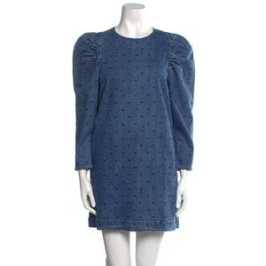 SEA NY Denim dress with polka dots